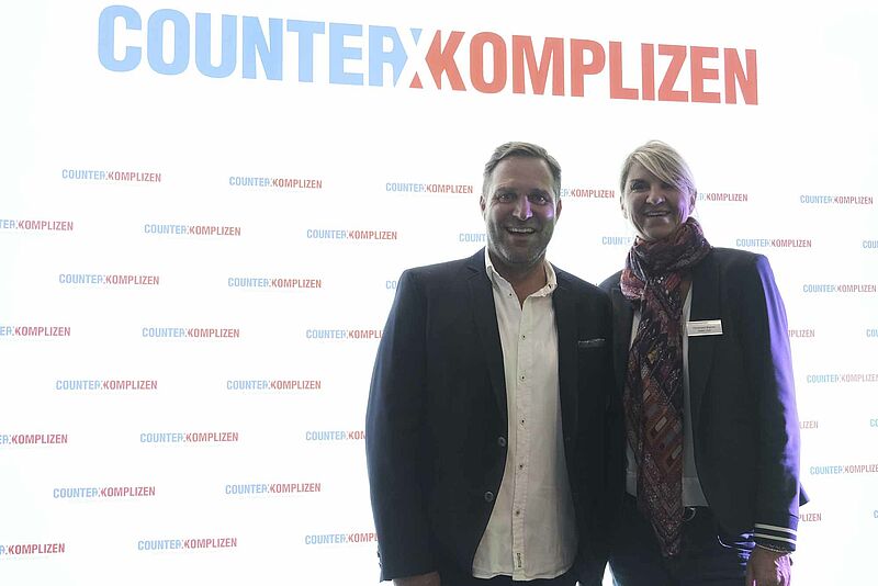 Die Organisatoren der Counter-Komplizen: Berend Rieckmann und Christiane Blaeser
