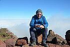 Matthias Bopp (Jamaikatour) hat auch in über 2.400 Höhenmetern Empfang