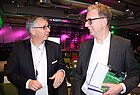 Michael Dohmen, Chef der Reisebüro-Allianz DTPS (links), im Gespräch mit DRV-Präsident Norbert Fiebig