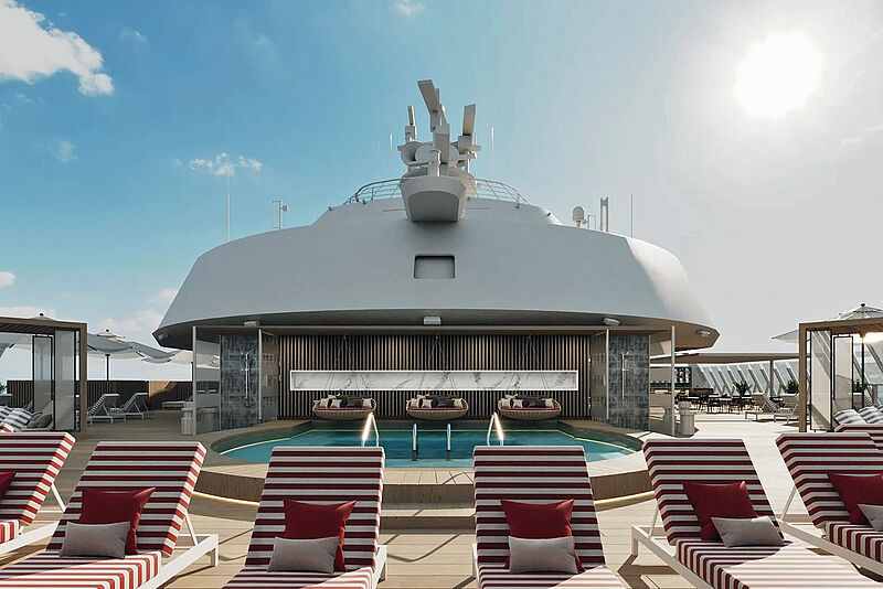 Großzügiges Sonnendeck: Die Celebrity Beyond ist im Sommer in Europa unterwegs. Foto: Celebrity Cruises