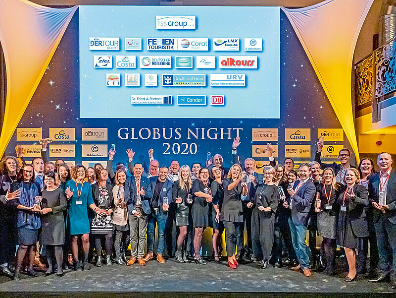 Die Sieger der Globus Night 2020 Ende Januar in Frankfurt am Main. Foto: David Vasicek/ta