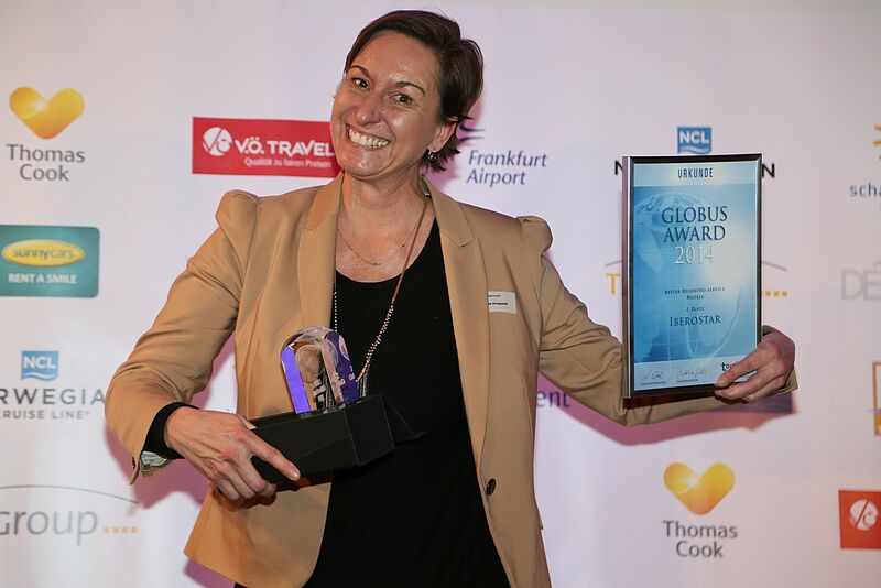 Britta Griegoleit von Iberostar eroberte in der Kategorie "Bester Reisebüro-Service Hotels" Platz 2