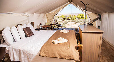 Glamping in der Wüste zählt zum den USA-Neuheiten bei Boomerang. Foto: Boomerang Reisen