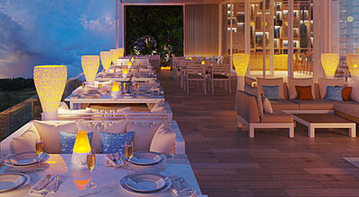 Outdoor-Restaurant auf dem Dach im neuen Steigenberger Pure Lifestyle