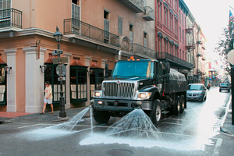 Das French Quarter erhält jeden Morgen eine Dusche, so dass die Stadt in besonderem Glanz erstrahlt.