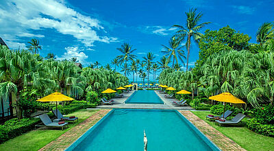Zum TUI Blue The Passage auf der thailändischen Insel Koh Samui gehören ein Pool und 50 Villen in verschiedenen Kategorien. Foto: TUI Blue