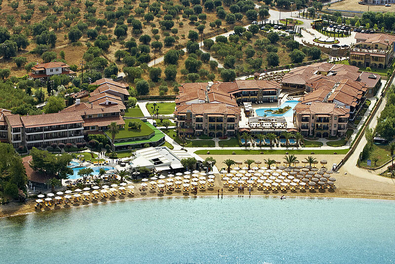 Das Anthemus Sea Beach Hotel & Spa liegt an der Olivenküste auf der Halbinsel Sithonia