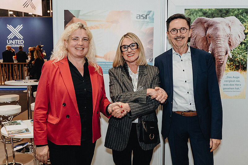 Neue Partner (von links): ASR-Präsidentin Anke Budde, CT-Präsidentin Hanna Kleber und Winfried Schulze, Finanzexperte beim ASR. Foto: Timothy Brinck