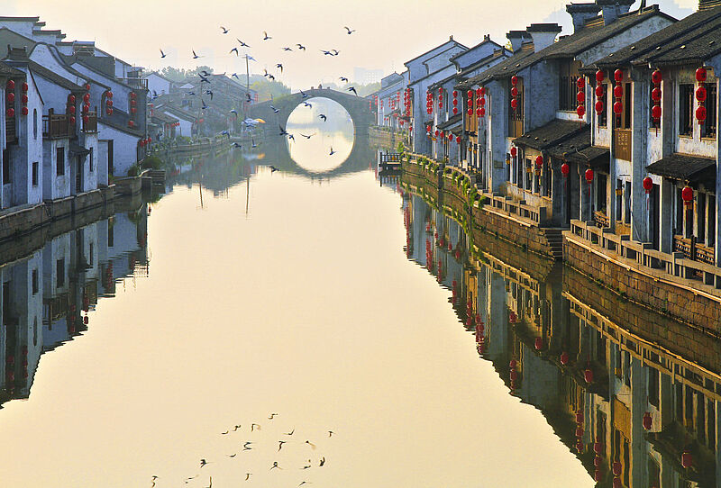 Ein beliebtes Fotomotiv in Jiangsu: der Suzhou-Kanal