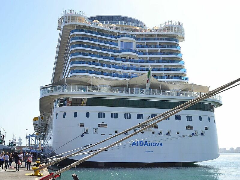 Die Aida Nova (Archivbild) nimmt ihre Kanaren-Kreuzfahrten erst am 15. Januar wieder auf. Foto: ck