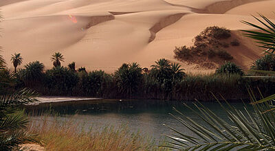 Die Mandara-Seen im Süden Libyens.