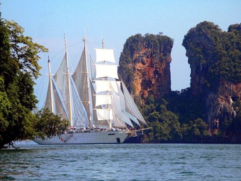 Die Star Clipper besucht 2010 erstmals die Myanmar-Inseln. Foto: Star Clippers