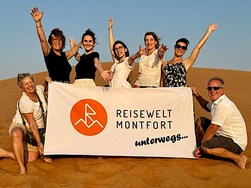 Reiseverkäufer in der Wüste