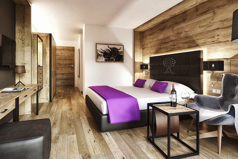 Die Zimmer und Suiten sollen im Alpenstyle gestaltet werden
