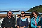 Pause in der Sonne: Matthias Bopp (Jamaikatour, Kassel), Eike Wurtzel (TTS Teneriffa Touristik Service) und Petra Scheer (Reisebüro Gmünd) 