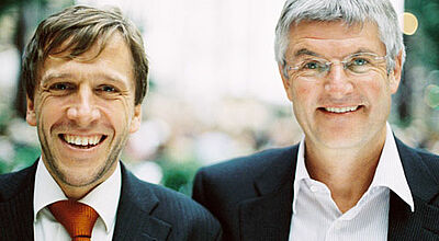 Können sich auf die Kollegen in der Zentrale verlassen: AER-Vorstand Rainer Hageloch (links) und Geschäftsführer Hartmut Höhn