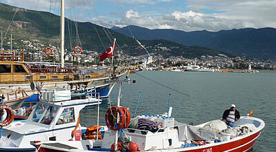 Der Hafen in Alanya: In den Touristenregionen ist vom Umsturzversuch kaum etwas zu spüren