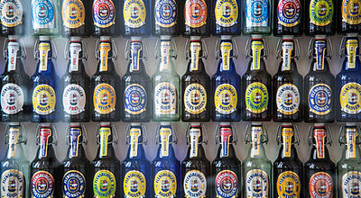 Ungewöhnliches Design: Das Brauerei-Themenzimmer im Hotel Alte Post in Flensburg