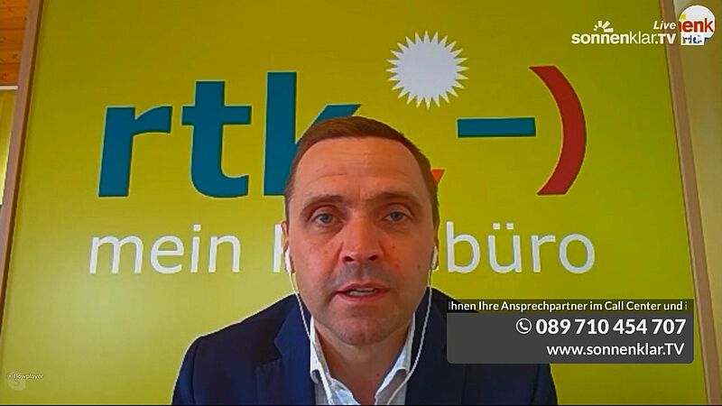 QTA-Sprecher Thomas Bösl sprach im Reisesender Sonnenklar.TV die Kunden direkt an. Er hofft auf Umbuchungen, statt auf Stornos