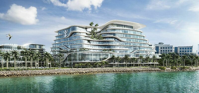 Die Royal Caribbean Group, hier das Headquarter in Miami, verschiebt den Re-Start ins nächste Jahr