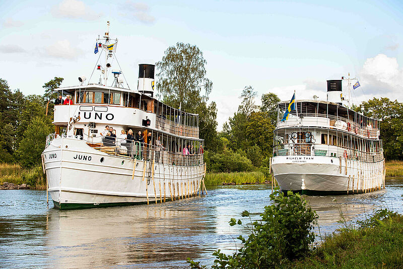 Die historischen Schiffe auf dem Göta-Kanal verfügen über weniger als 30 Kabinen. Foto: Göta-Kanal Reederei Die historischen Schiffe auf dem Göta-Kanal verfügen über weniger als 30 Kabinen. Foto: Göta-Kanal Reederei