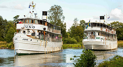 Die historischen Schiffe auf dem Göta-Kanal verfügen über weniger als 30 Kabinen. Foto: Göta-Kanal Reederei