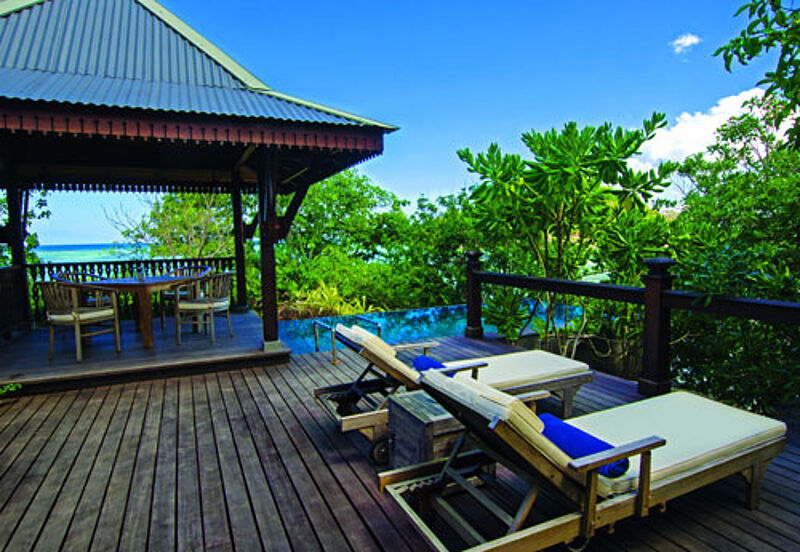 Das Enchanted Island Resort bietet zehn Villen mit privatem Pool