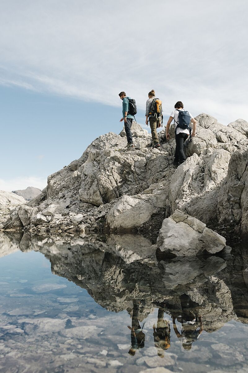 Höchster Punkt des Arlberg Trails: der Berg Valluga mit 2.811 Metern