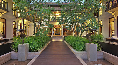 Das Anantara Angkor Resort & Spa liegt 15 Autominuten von Angkor Wat entfernt