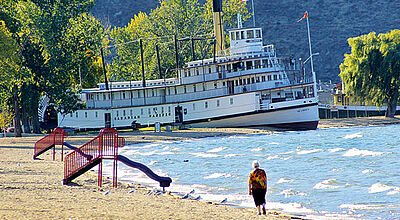 Impression aus Penticton: Der Raddampfer „Sicamous“, heute ein Museumsschiff, war früher auf dem Okanagan Lake im Einsatz