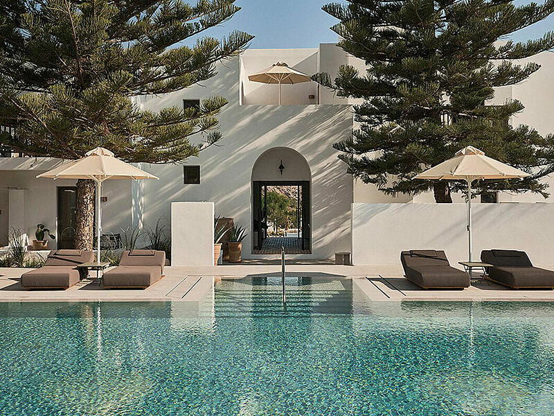 Das Parilio auf der Kykladeninsel Paros hat 33 Zimmer. Foto: Design-Hotels