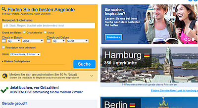 Website von Booking.com: Das Bundeskartellamt hat nun auch dieses Portal abgemahnt