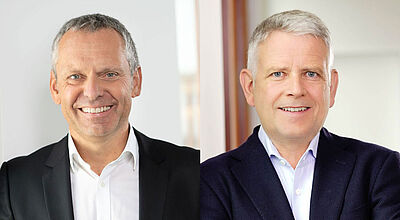 Der neue und der alte Geschäftsführer der FTI Group: Karl Markgraf und Ralph Schiller