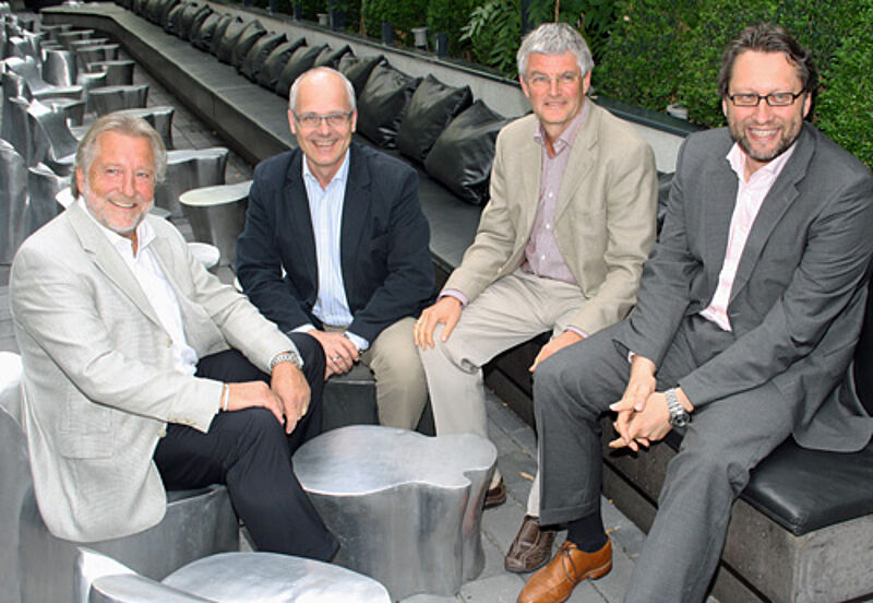 Die Gründer der Kreuzfahrt-Initiative (von links): Rüder Heise (Mare Reisen), Rainer Nuyken (Treffpunkt Schiff), Hartmut Höhn (AER), Detlef Schäferjohann (E-Hoi)