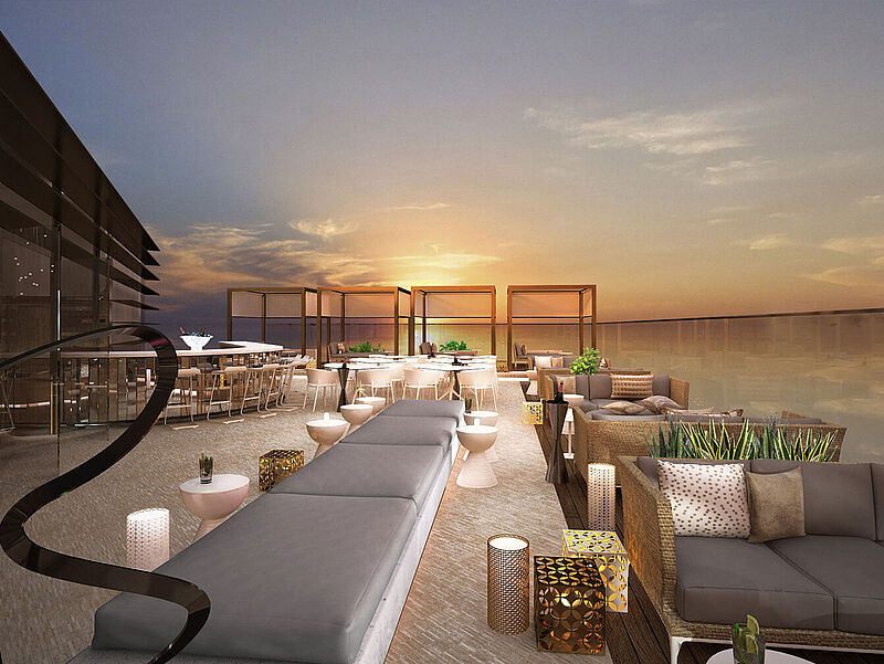 Im neuen So Paseo del Prado La Habana kann man unter freiem Himmel entspannen. Foto: Air & D/Accor