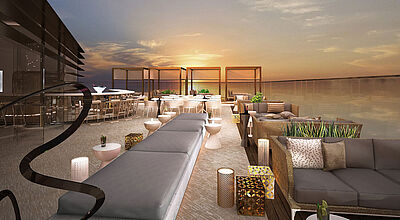 Im neuen So Paseo del Prado La Habana kann man unter freiem Himmel entspannen. Foto: Air & D/Accor