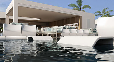 Die Poolbar des neuen Baobab Suites auf Teneriffa wartet auf Gäste