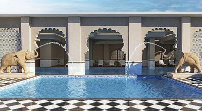 Blick in das neue Anantara Jaipur