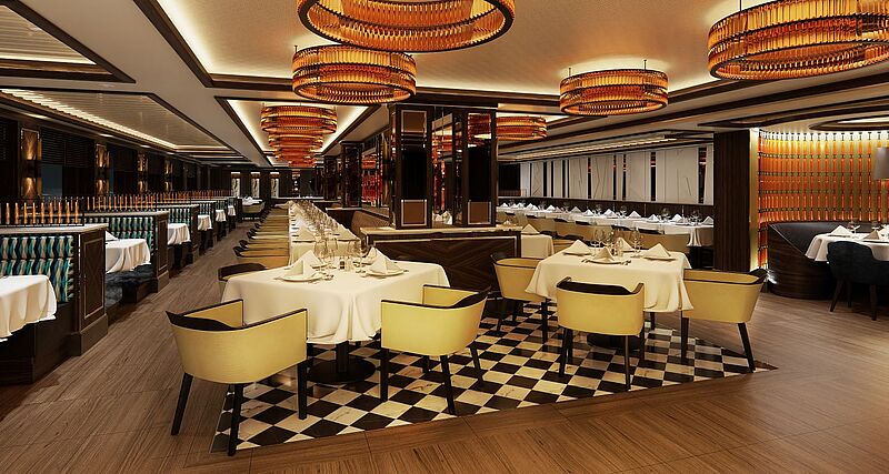 Das beliebte Restaurant Crown Grill wird es auch auf dem neuen Princess-Schiff geben