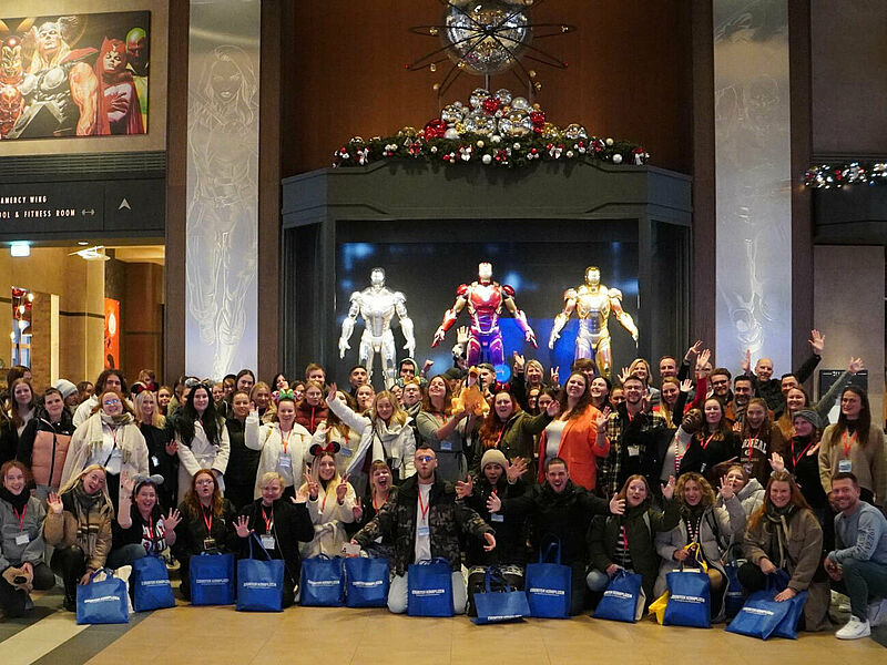 Die Teilnehmer des Counter-Komplizen-Camps im Disney Hotel New York – The Art of Marvel. Foto: ah