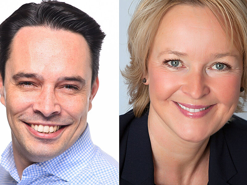 Neu bei Traso: Victor von Rautenberg-Garczynski und Kerstin Kories. Fotos: Traso, privat