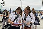 Reiseleiterin Melita (links) von Reisewelt Teiser & Hüter und Kerstin Piller von Sam Reisen, Neuwied