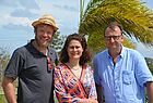 Gastgeber der Travel Games: Thomas-Cook-Chefin Stefanie Berk und die Manager Carsten Seeliger (links) und Dirk Schachtsiek