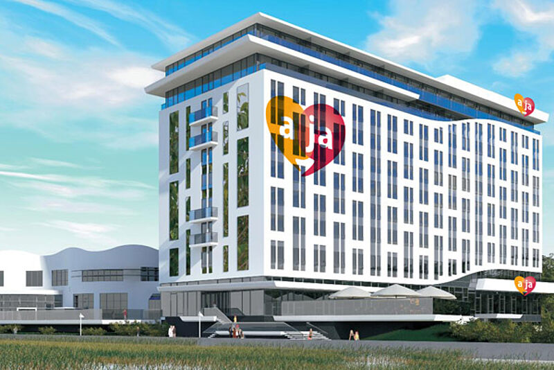 Das Aja Resort Warnemünde liegt direkt am Osteseestrand