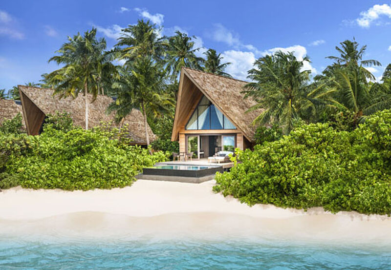 Alle Landvillen im neuen St. Regis Maldives Vommuli haben einen privaten Pool Alle Landvillen im neuen St. Regis Maldives Vommuli haben einen privaten Pool