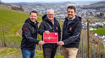 Das neue Touristik-Trio im Ahrtal (von links): Geschäftsführer Christian Senk, Andreas Lambeck und Jan Ritter