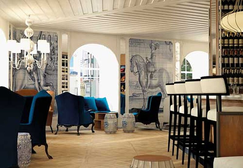 Typische Keramikbilder kann man demnächst im neuen H10 Duque de Loule in Lissabon bewundern.