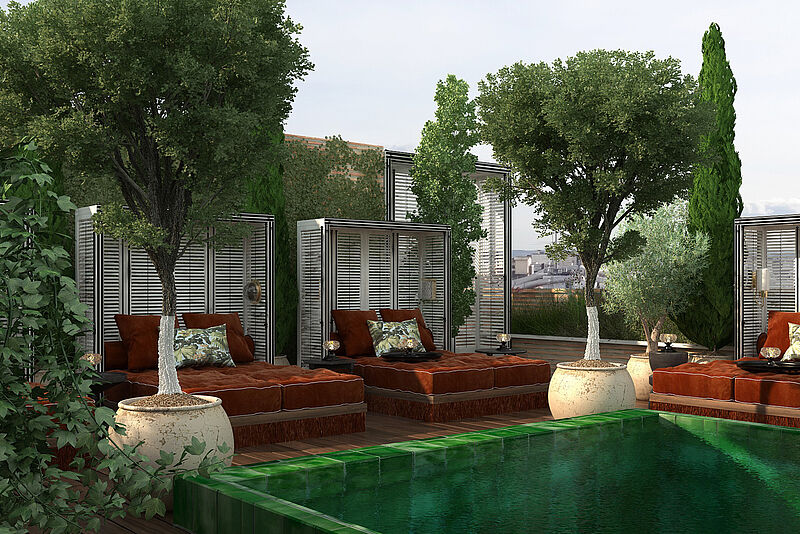 Im Bless Hotel Madrid gibt es einen Rooftop-Pool