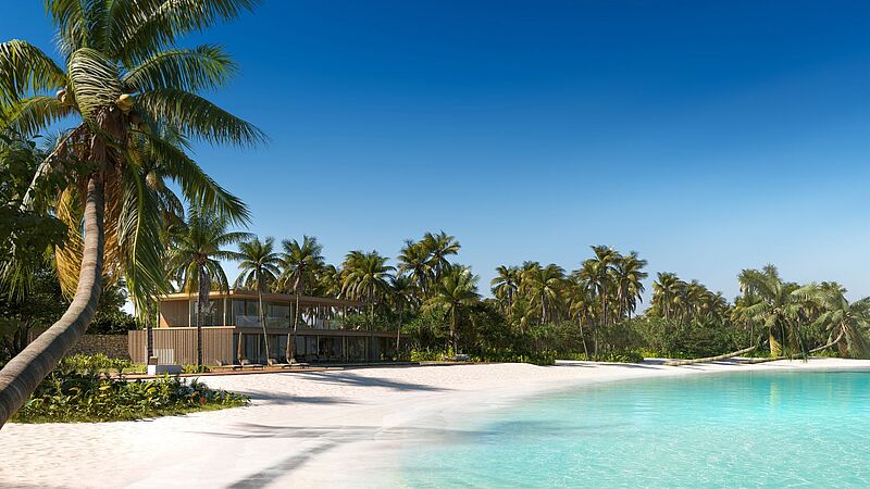 Das Patina Maldives, Fari Island bietet 90 Strand- und Wasservillen