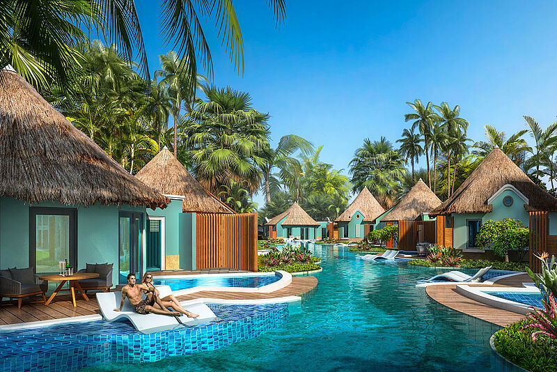 Im Sandals South Coast auf Jamaika wird es bald Swim-up Rondoval Suites geben